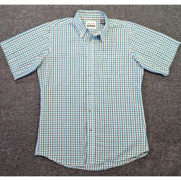 Wrangler Riata Shirt Mens XXL Plaid Button Down Short Sleeve - Picture 2 of 7